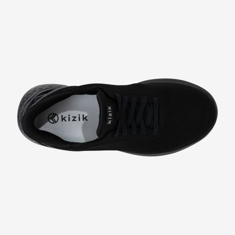 Black Kizik Athens Men's Sneakers | EHBM0508