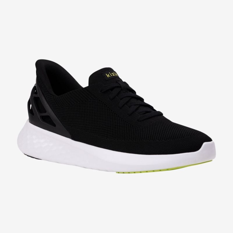 Black Kizik Athens Men's Sneakers | WWDF3917