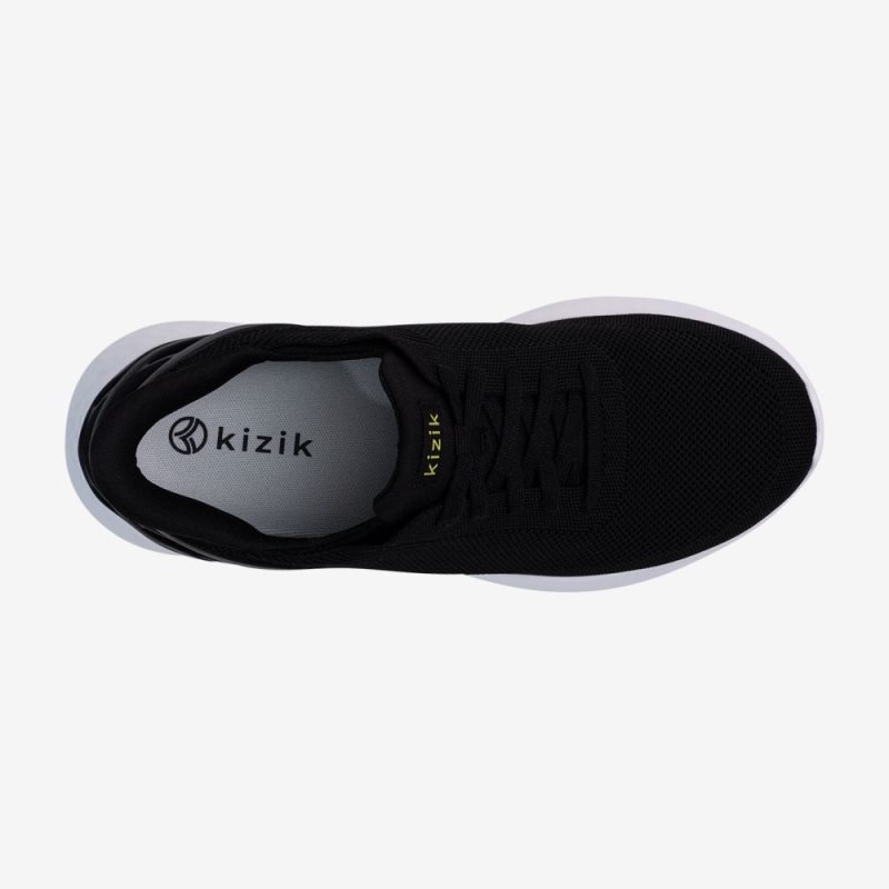 Black Kizik Athens Men's Sneakers | WWDF3917