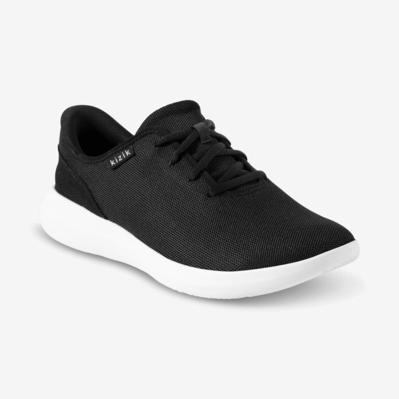 Black Kizik Madrid Eco Knit Men's Sneakers | OIHB4279