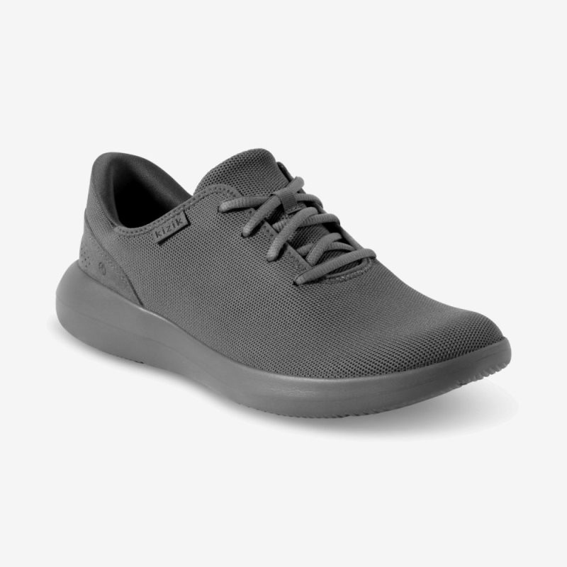 Deep Grey Kizik Madrid Eco Knit Women's Sneakers | HKPD5079