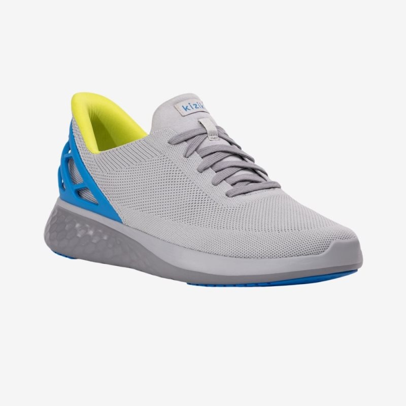 Grey Kizik Athens Men's Sneakers | YPUK7368