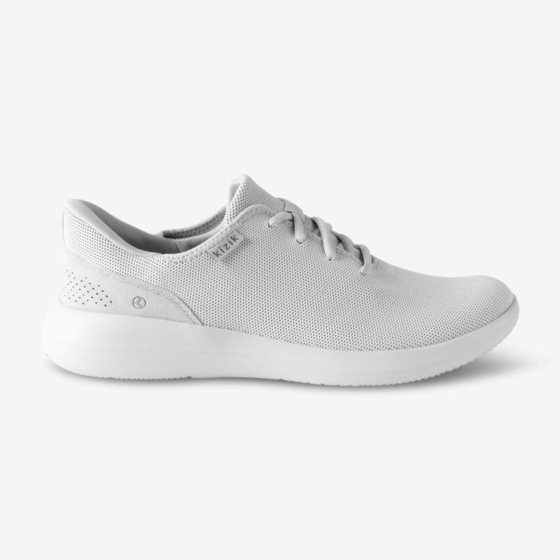 Grey Kizik Madrid Eco Knit Women's Sneakers | UWJZ6049