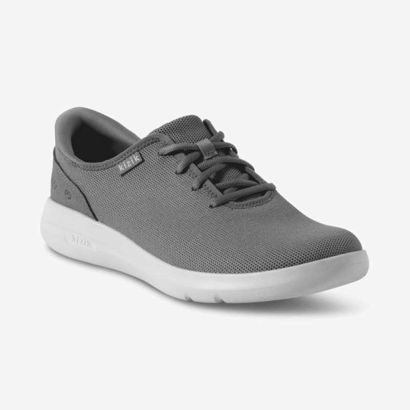 Light Grey Kizik Madrid Eco Knit Men's Sneakers | DUDJ2651