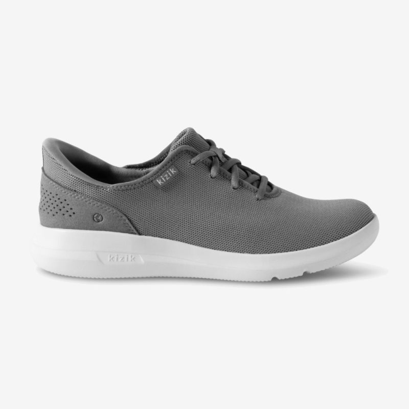 Light Grey Kizik Madrid Eco Knit Men's Sneakers | DUDJ2651