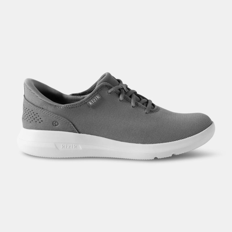 Light Grey Kizik Madrid Eco Knit Men\'s Sneakers | DUDJ2651