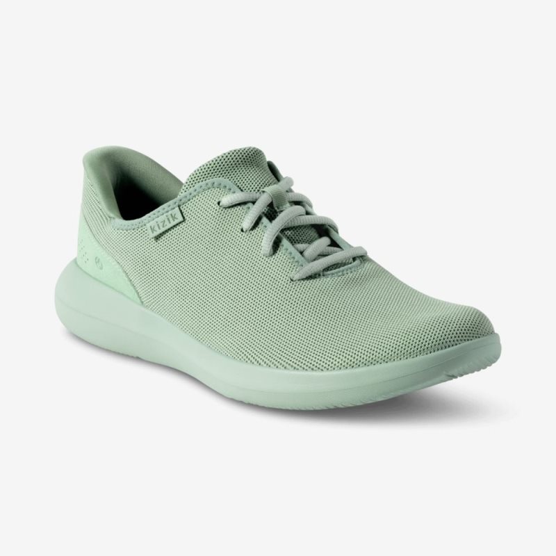 Olive Kizik Madrid Eco Knit Men's Sneakers | KGRL8428