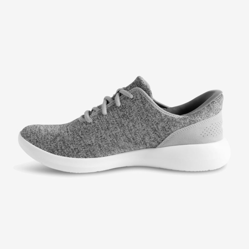 Red Grey Kizik Madrid Eco Knit Women's Sneakers | HBAM4616